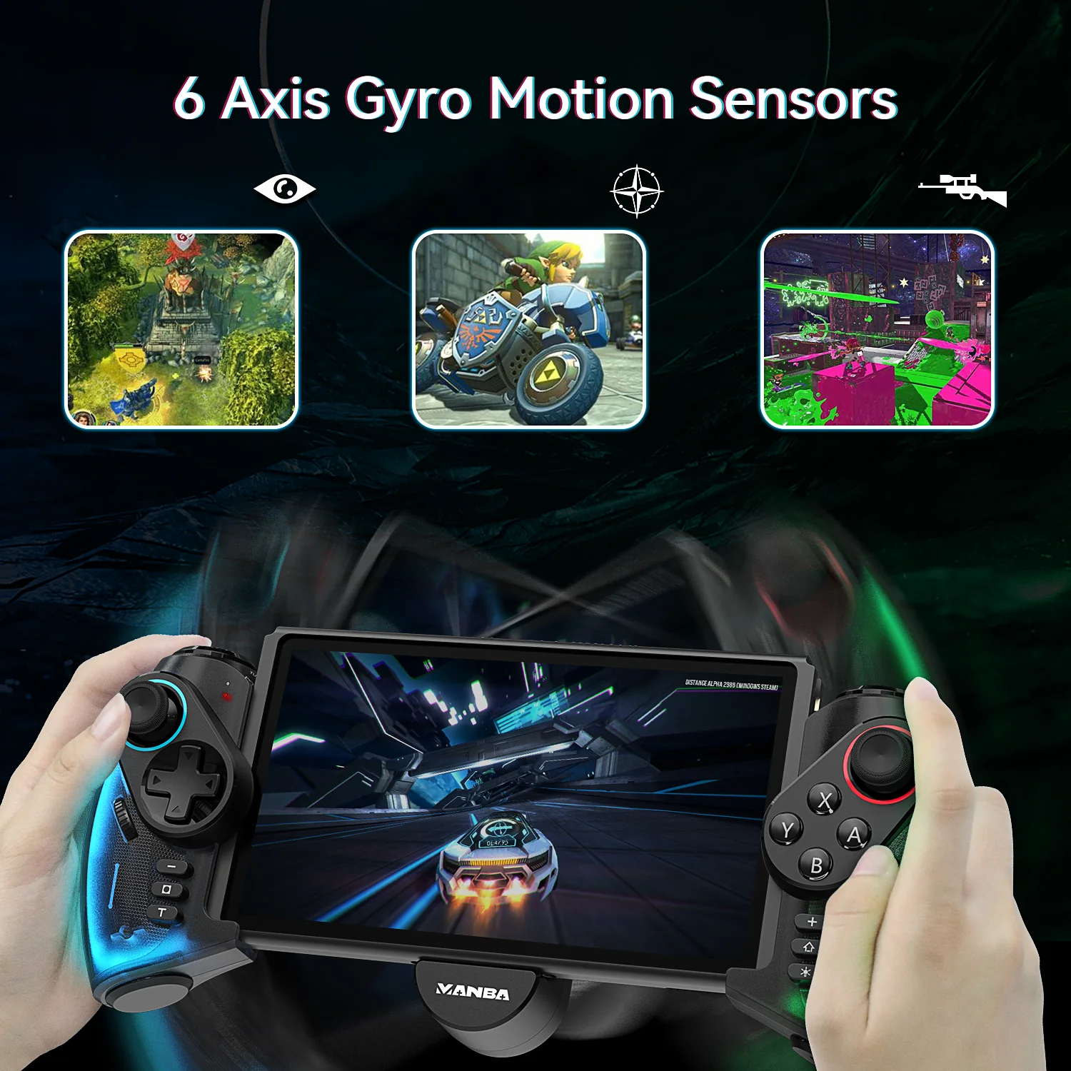 MANBA SW777 LED Switch Joycons (Black) - Image 7