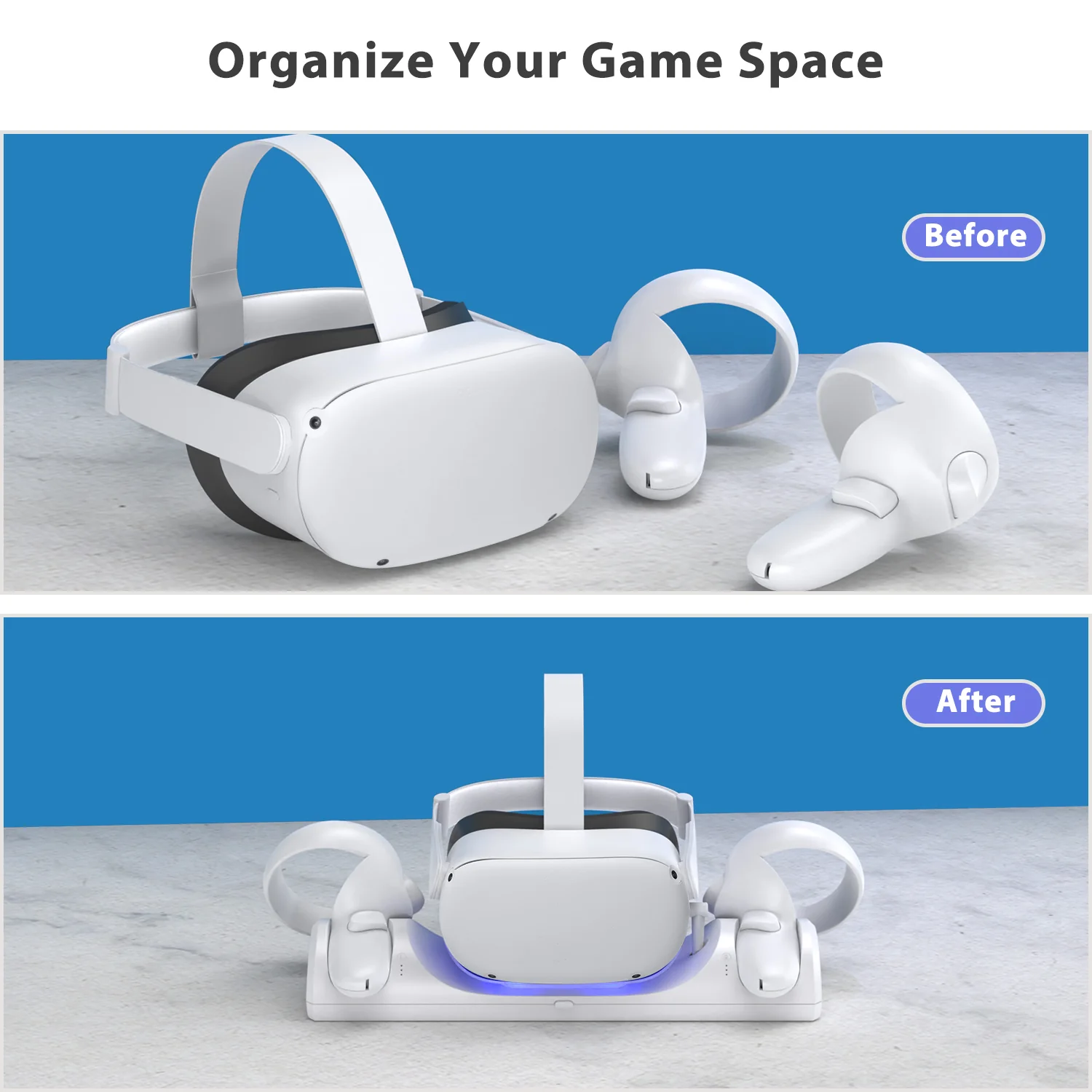 VR Charging Station for Oculus Quest 2/Meta Quest 2 - Image 3